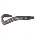 Load image into Gallery viewer, ExionPro Elegant Soft Padded Rose, Emerald, Jet Hematite Colored Crystal Browband
