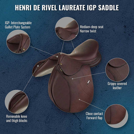 Henri De Rivel Laureate Leather IGP Saddle - image 2