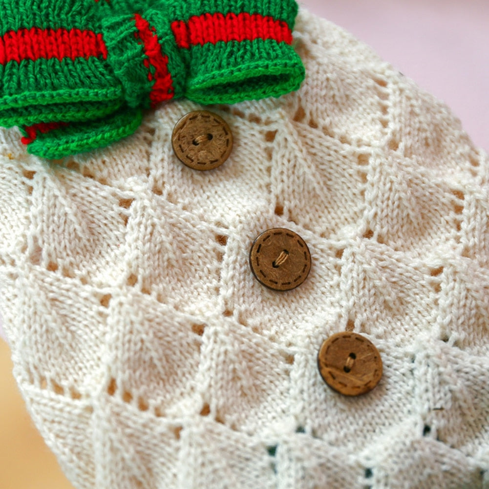 Wooden Button Knit Dog Sweater - Southlake Paws