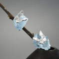 Load image into Gallery viewer, Aquamarine Butterfly Earrings
