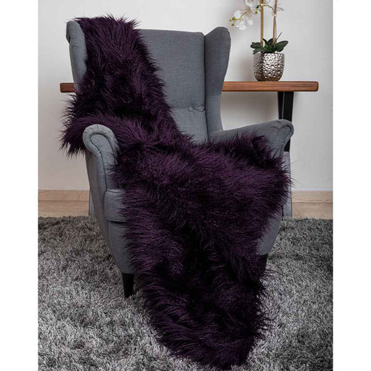 Hello Doggie Himalayan Yak Throw Faux Fur Handmade Blanket