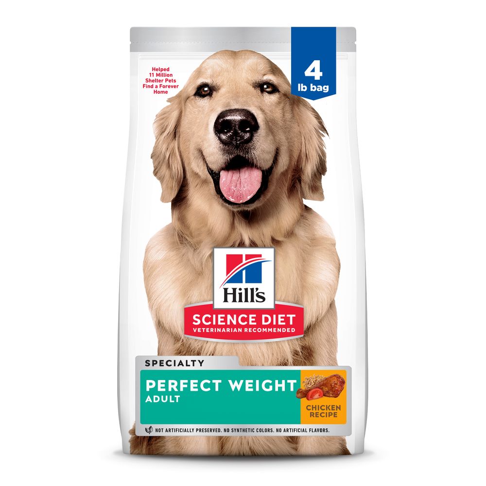 Hill's Science Diet Adult Perfect Weight Chicken Recipe Dry Dog Food Bag 