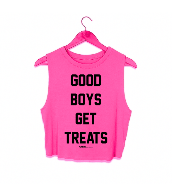 Good Boys Get Treats Crop Tank | Gift for Dog Moms | Made in USA