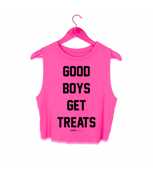Good Boys Get Treats Crop Tank | Gift for Dog Moms | Made in USA