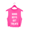Load image into Gallery viewer, Good Boys Get Treats Crop Tank | Gift for Dog Moms | Made in USA
