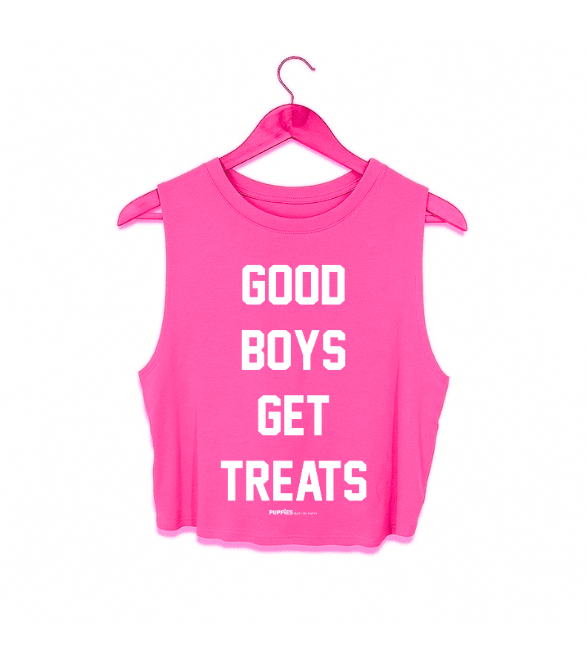 Good Boys Get Treats Crop Tank | Gift for Dog Moms | Made in USA
