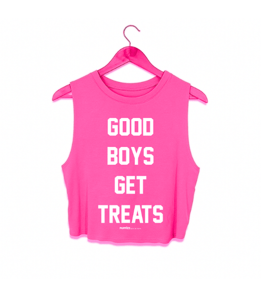 Good Boys Get Treats Crop Tank | Gift for Dog Moms | Made in USA