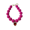 Load image into Gallery viewer, Crystal Heart Colorful Beaded Pearl Dog Necklace - Southlake Paws
