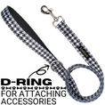 Load image into Gallery viewer, EcoBark Houndstooth Dog Leash- Padded Comfort Grip Leash - 4ft, 5ft, and 6ft Leash for Small and Medium Dogs

