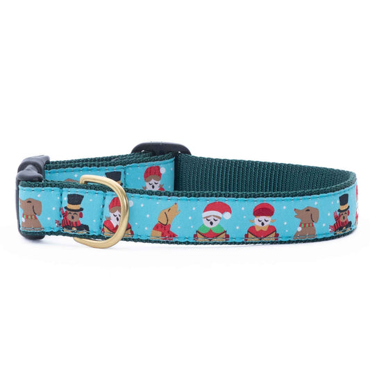 Up Country Howlidays Wide Cast Brass Dog Collar
