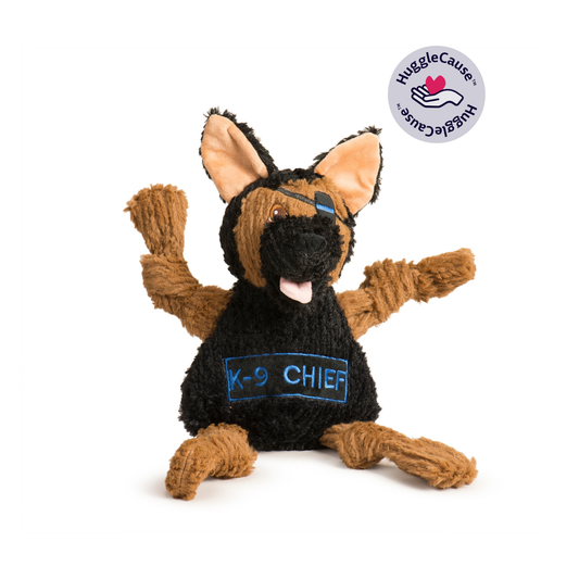 Premium HuggleCause™, Project K-9 Hero, K-9 Chief Knottie® Plush Dog Toy, Large