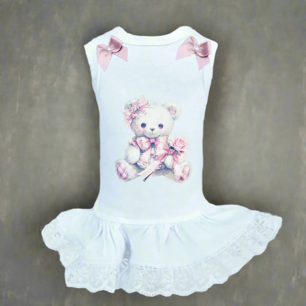 Hugs x Kiss Plush Satin Handmade in the USA Dog Dress - Designer Dog Clothes from Southlake Paws