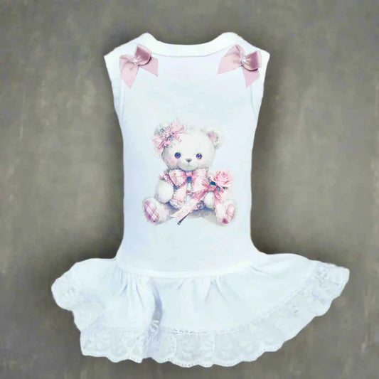 Hugs x Kiss Plush Satin Handmade in the USA Dog Dress