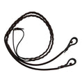 Load image into Gallery viewer, Huntley Equestrian Fancy Stitched Rubber Lined Laced Reins, Size Full
