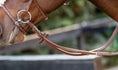 Load image into Gallery viewer, Huntley Equestrian Fancy Stitched Rubber Reins, 5/8" Inch Width
