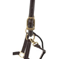 Load image into Gallery viewer, Huntley Equestrian Premium Leather Triple Stitched Halter with Snap
