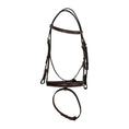 Load image into Gallery viewer, Huntley Equestrian Sedgwick Fancy Stitched Fixed Flash Noseband Bridle With Reins
