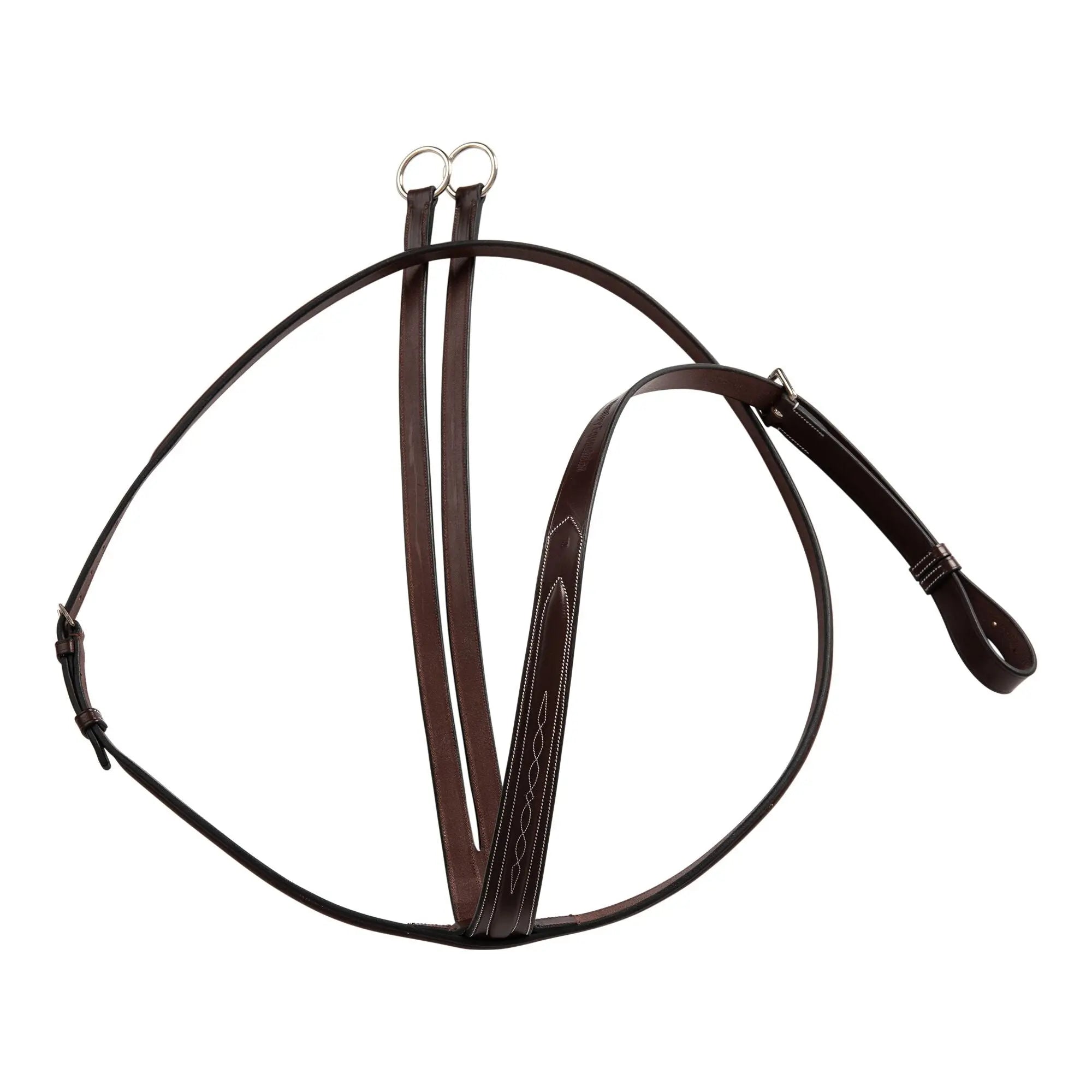 Huntley Equestrian Sedgwick Fancy Stitched Running Martingale, Full Size