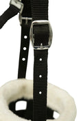 Load image into Gallery viewer, Huntley Fleece Padded Nylon Grazing Muzzle, Black
