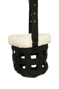 Load image into Gallery viewer, Huntley Fleece Padded Nylon Grazing Muzzle, Black
