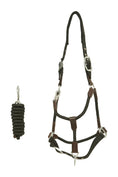 Load image into Gallery viewer, Huntley Nylon Halter and Removable Lead with Snap, Black
