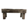 Load image into Gallery viewer, Huntley Pet Berjen Table Elevated Double Bowl Pet Feeder, Brown Wash
