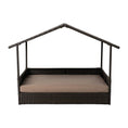 Load image into Gallery viewer, Huntley Pet Rattan Wicker Indoor Outdoor Cabana Raised Pet Bed
