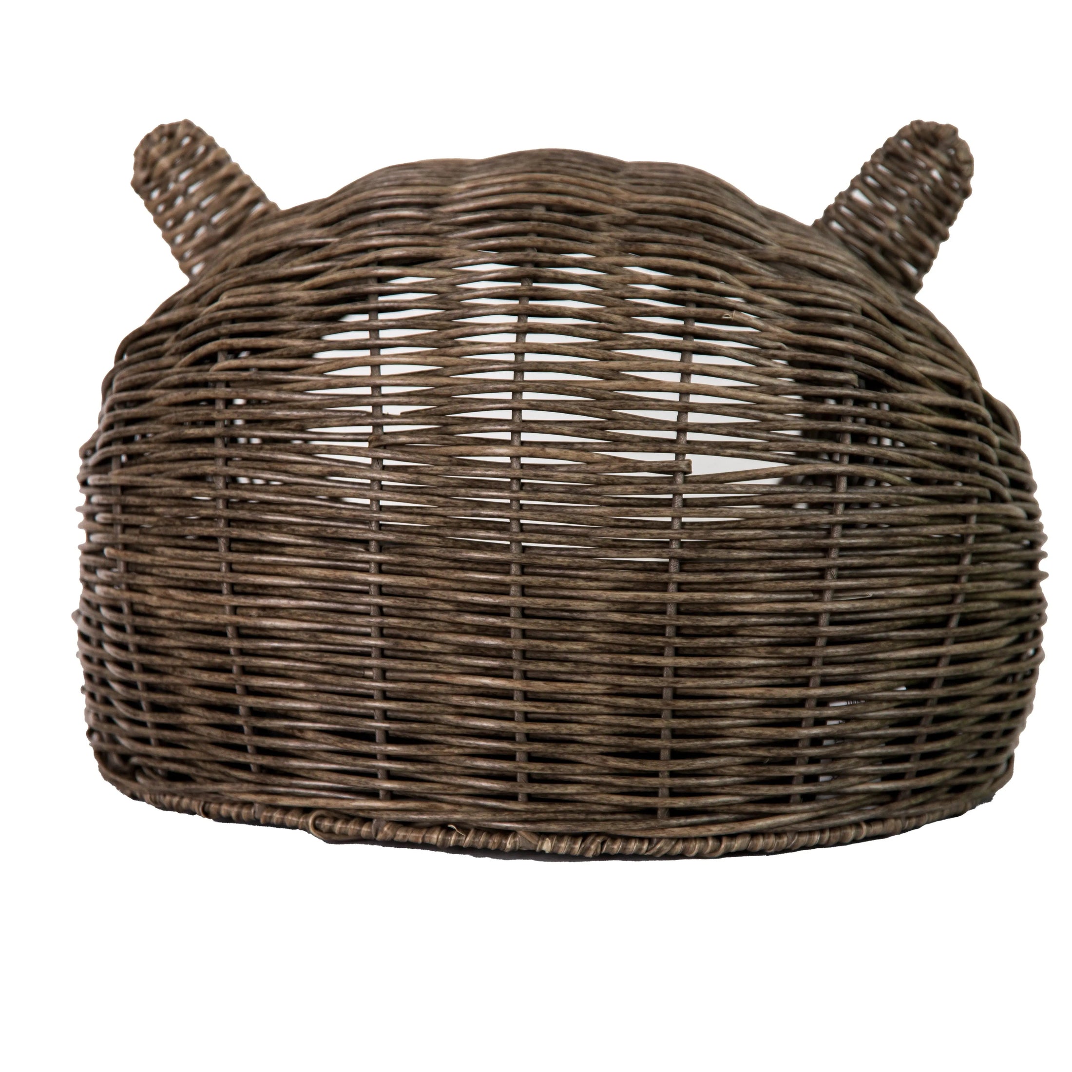 Huntley Pet Wicker Cat Shaped Play House Pet Bed with Cushion