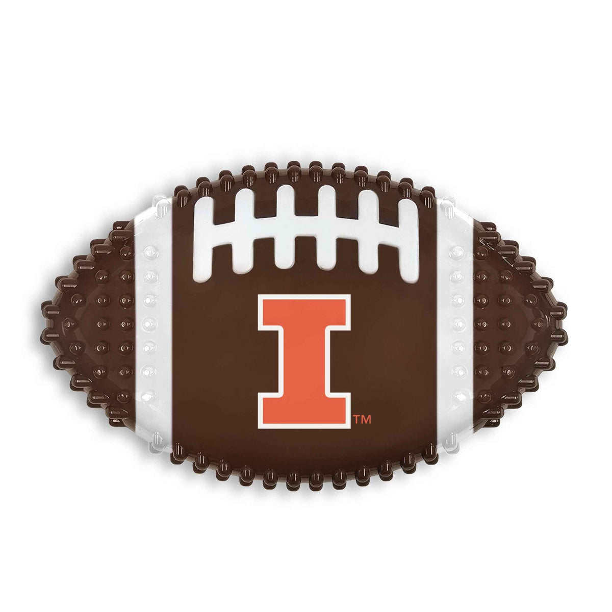 Illinois Hard Nylon Football Chew Toy