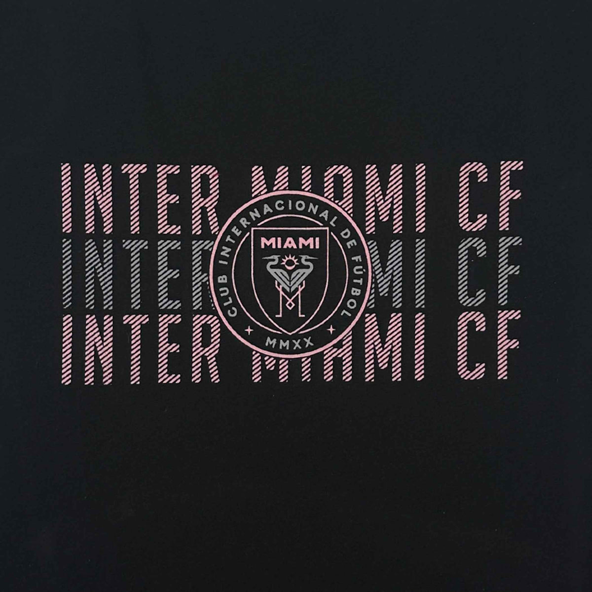 MLS Inter Miami Club de Foot Striped Text Dog T-Shirt