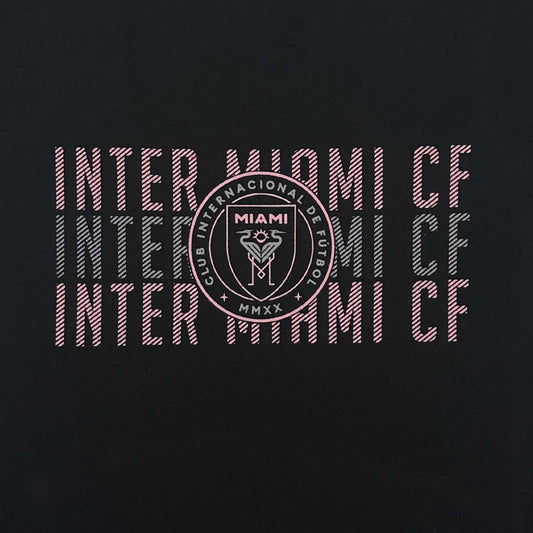 MLS Inter Miami Club de Foot Striped Text Dog T-Shirt