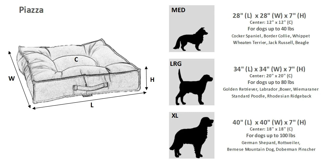 Bowsers Piazza Round Bolster Dog Bed in glacier