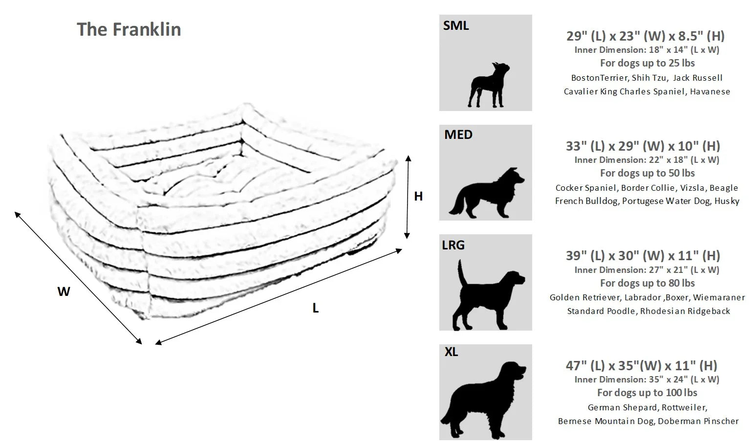 Bowsers B-Lounge Orthopedic Dog Bed in natura