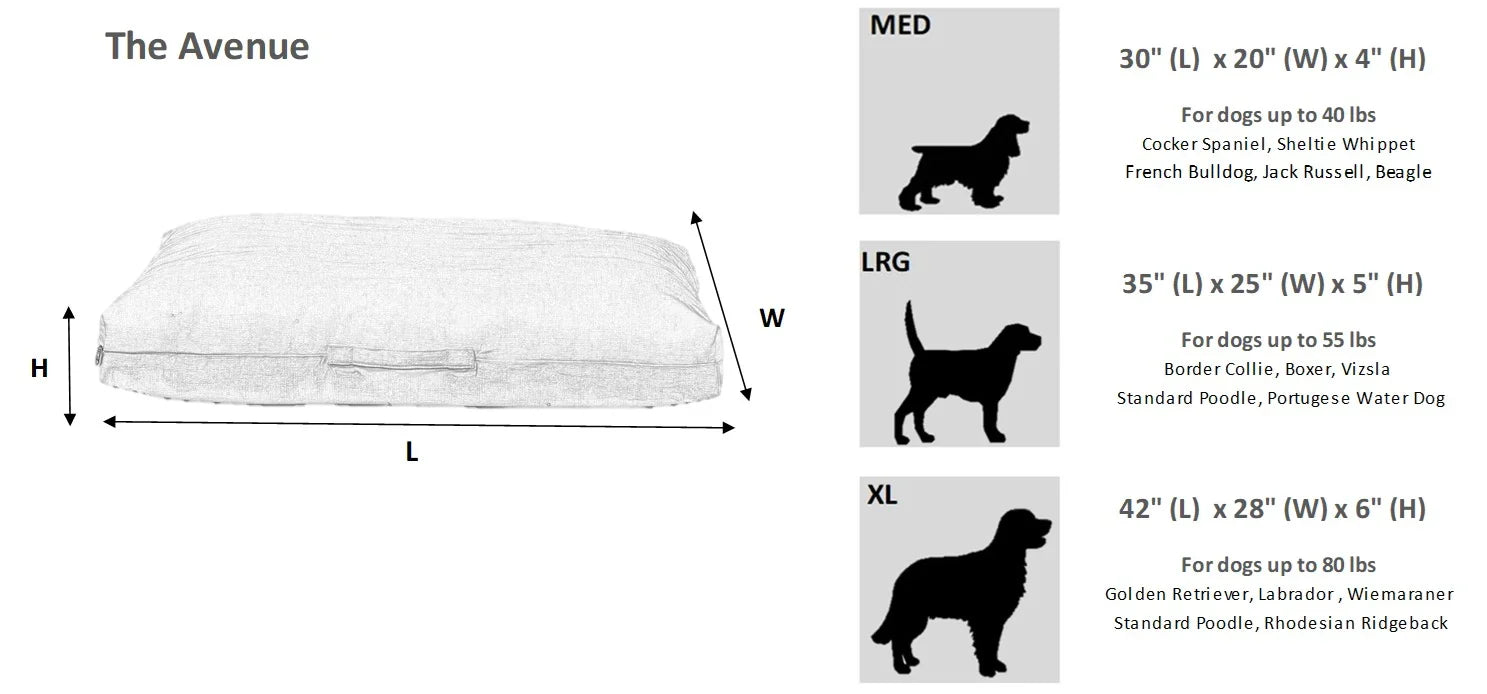 Bowsers The Avenue Orthopedic Dog Bed in pure-white