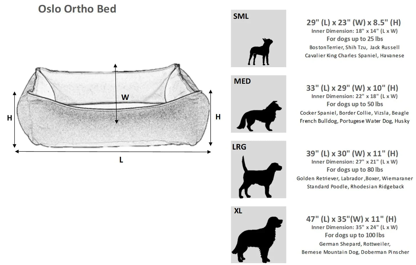 Bowsers Oslo Orthopedic Dog Bed in diamondback