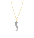 Load image into Gallery viewer, OLIVE & CHAIN Diamond Italian Horn Cornicello Necklace - Yellow Gold, Small, No Chain

