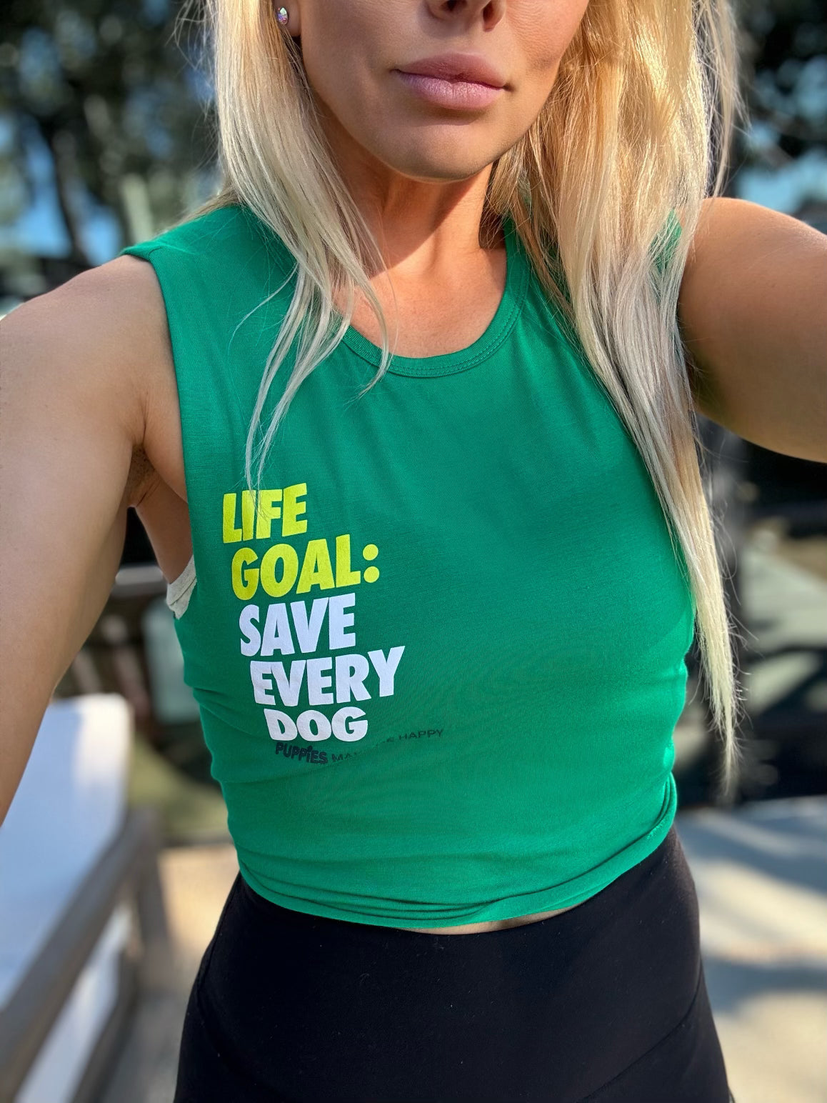 Life Goal: Save Every Dog Crop Tank | Gift For Dog Mom