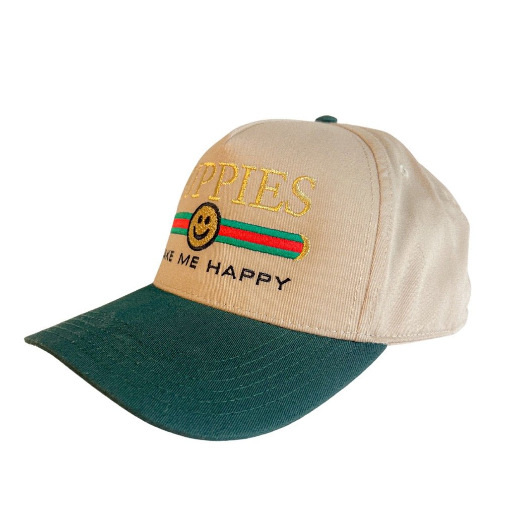 Pup Lux | 5 Panel Hat | Dark Green & Khaki