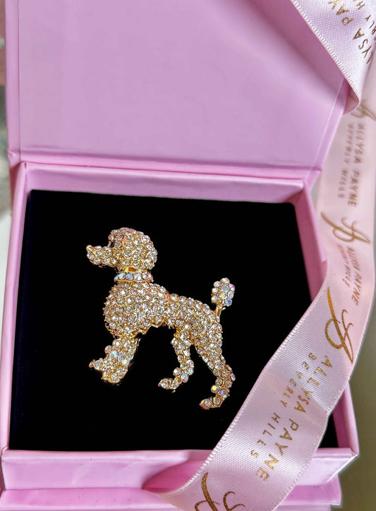 For the Love of Poodles, Crystal Brooch