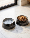 Load image into Gallery viewer, Black Checker Chewy Vuiton Bowls & Placemat Bundle
