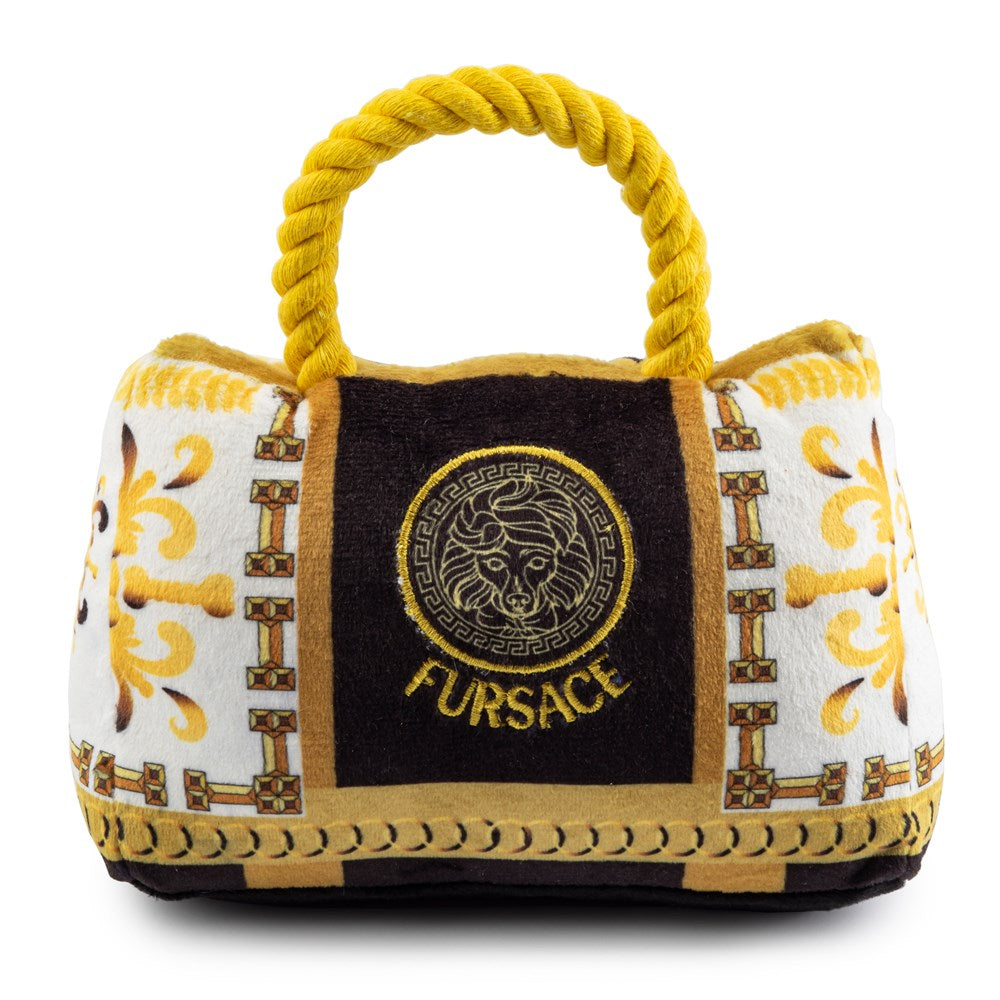 Fursace Handbag | Squeaky Plush Dog Toy with Crinkle & Mesh Lining