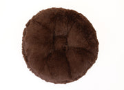 Chocolate Shag Bagel Bed