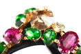 Load image into Gallery viewer, Black Suede with Multi Color Crystal
