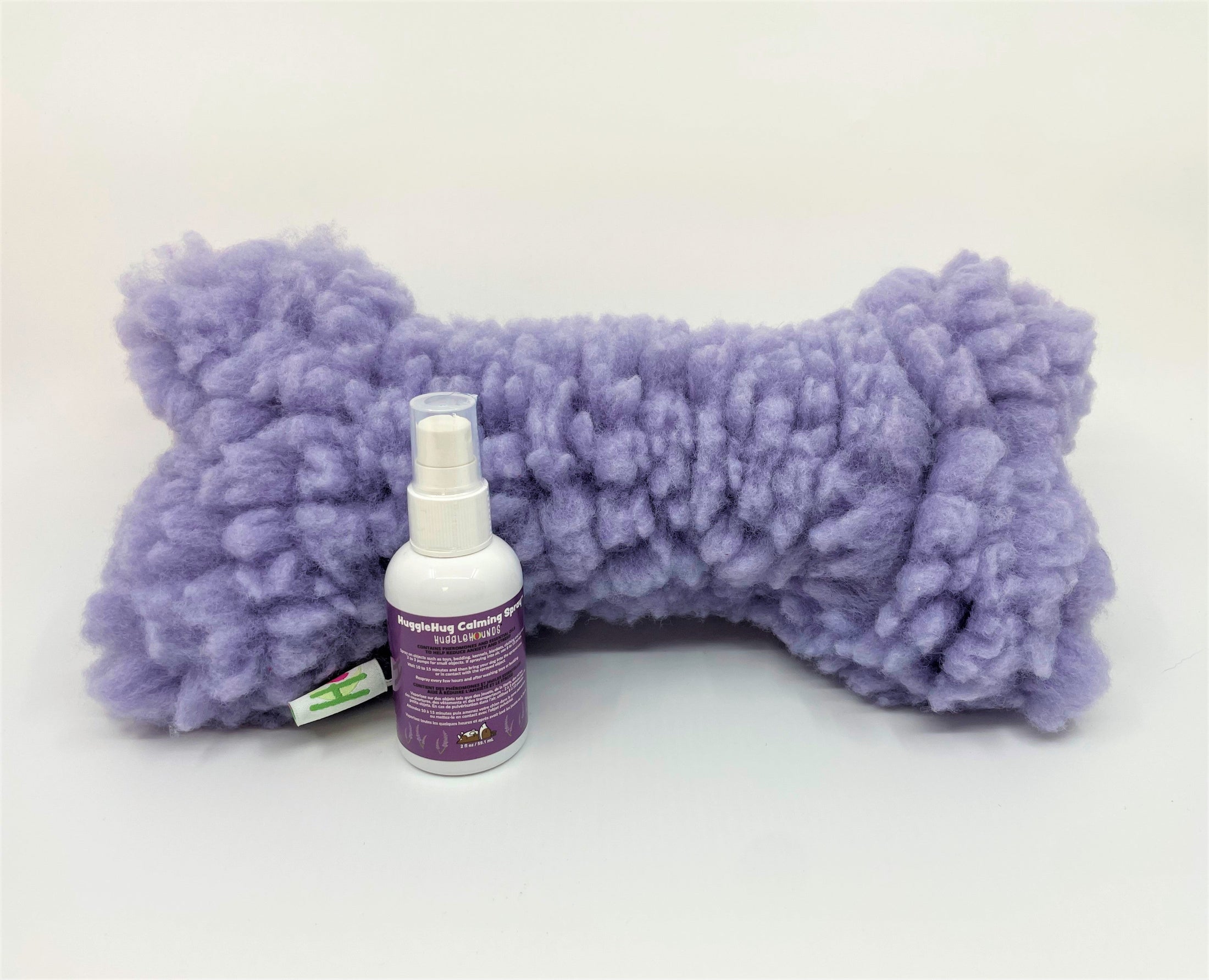 HuggleHug™ Lavender Bone & 2oz Calming Spray Dog Toy Set - image 4