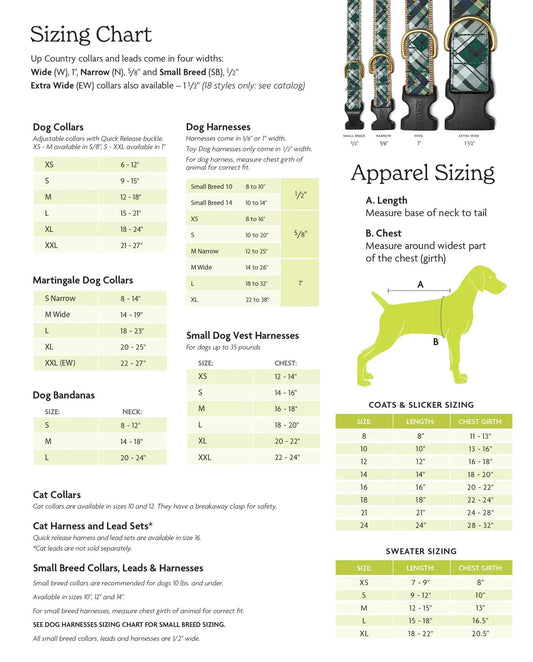Up Country Snowman Dog Cast Brass Dog Harness