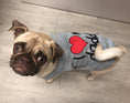 Load image into Gallery viewer, Parisian Pet 'I Love Daddy®' Lightweight Pet T-Shirt – Stylish Dog Clothing for Small Dogs & Cats, Gray
