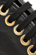 Load image into Gallery viewer, Black Leather Sneaker With Parent Leather Toe
