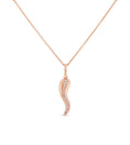 Load image into Gallery viewer, OLIVE & CHAIN Diamond Line Italian Horn Cornicello Necklace - Rose Gold, no chain
