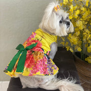 Yellow Floral Dog Party Dress