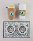 Load image into Gallery viewer, Starbarks Frenchie Roast Plush Toy with straw
